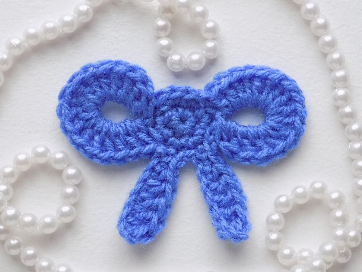 Бантик связанный крючком. Мастер-класс