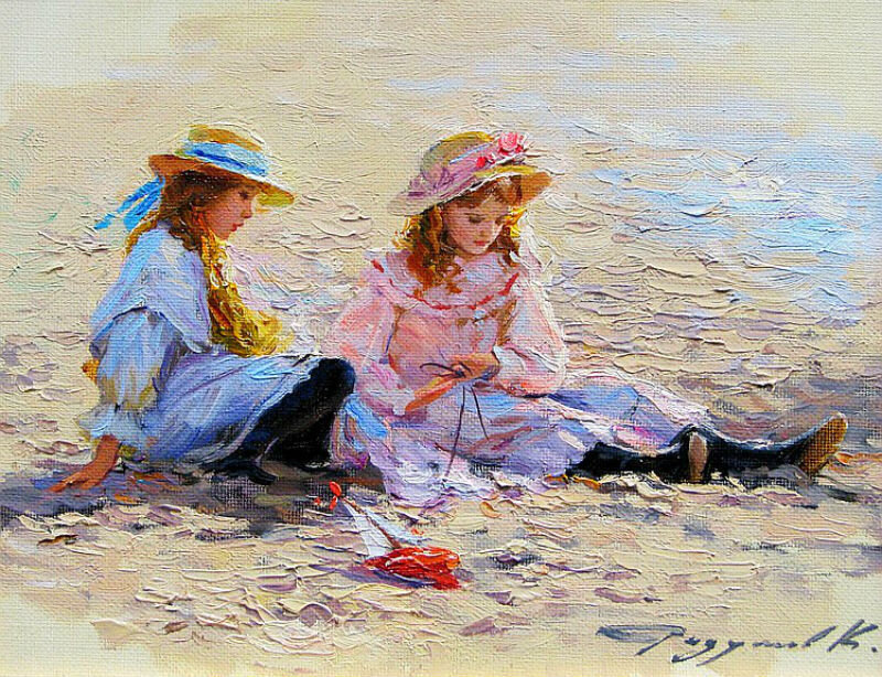 Painting stories. Художник Константин Разумов (Konstantin Razumov). Детство.. Константин Разумовский художник. Художник Константин Разумов дети море. Детство в картинках Константина Разумова.