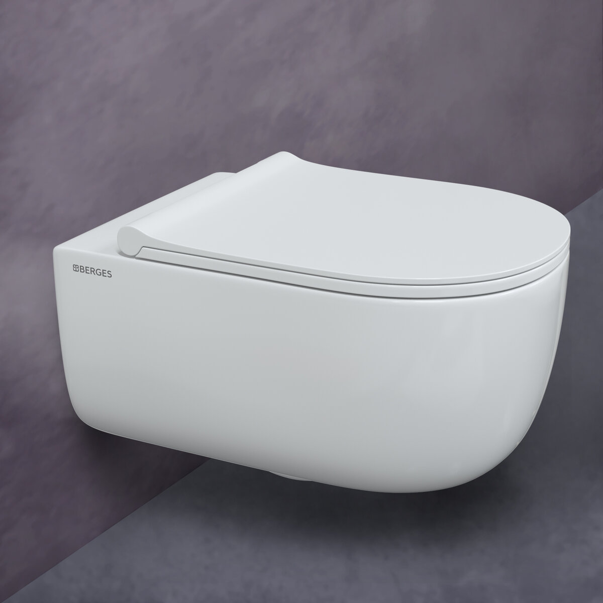 Подвесной безободковый унитаз BERGES Ego XL