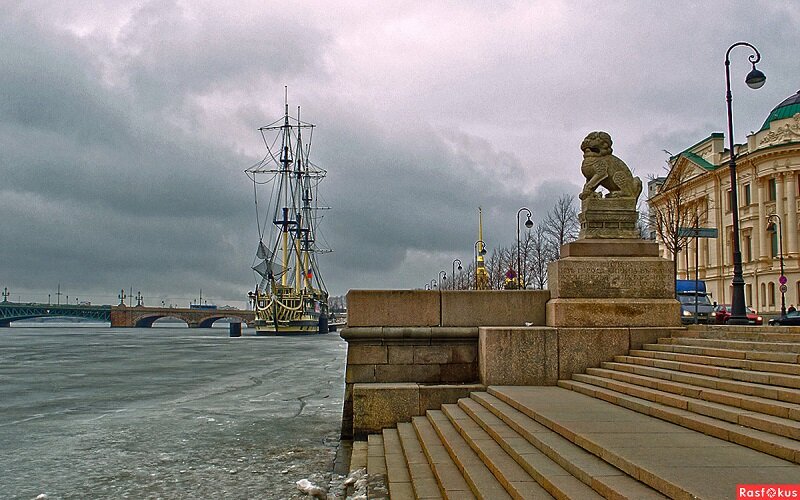 Троицкий мост и набережная Взор Дзен