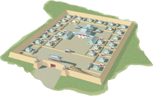 Схема, как выглядела крепость в годы расцвета