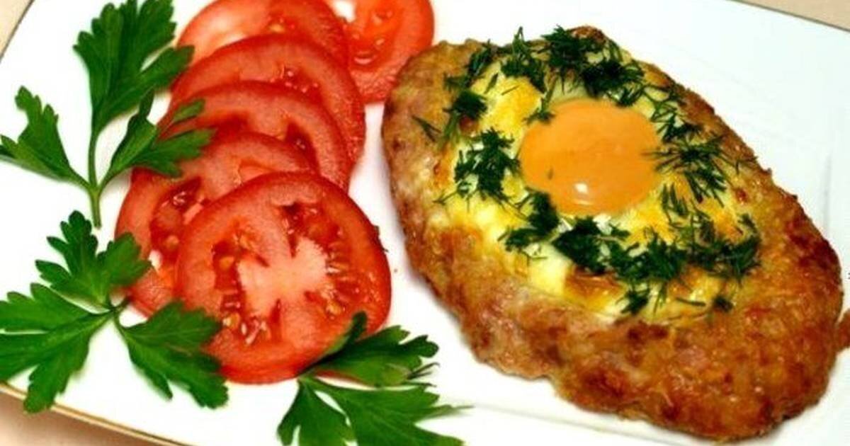 Нежнейший шницель с яйцом – вкусный ужин