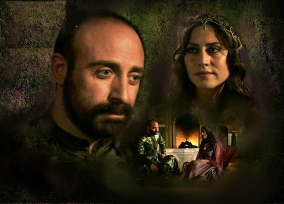 Красивый коллаж неизвестного автора. Гюльфем и султан Сулейман.