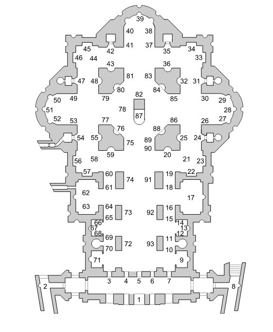 План Собора Св. Петра в Ватикане.
