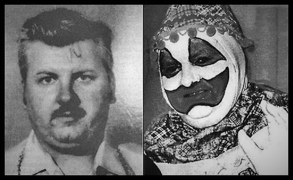 фото: Джон Уэйн Гейси в жизни и в костюме колуна, 1979