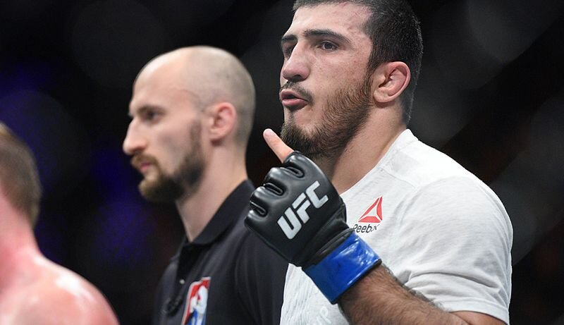 Под баннером UFC Рамазан Эмеев провёл два поединка и в обоих выходил победителем