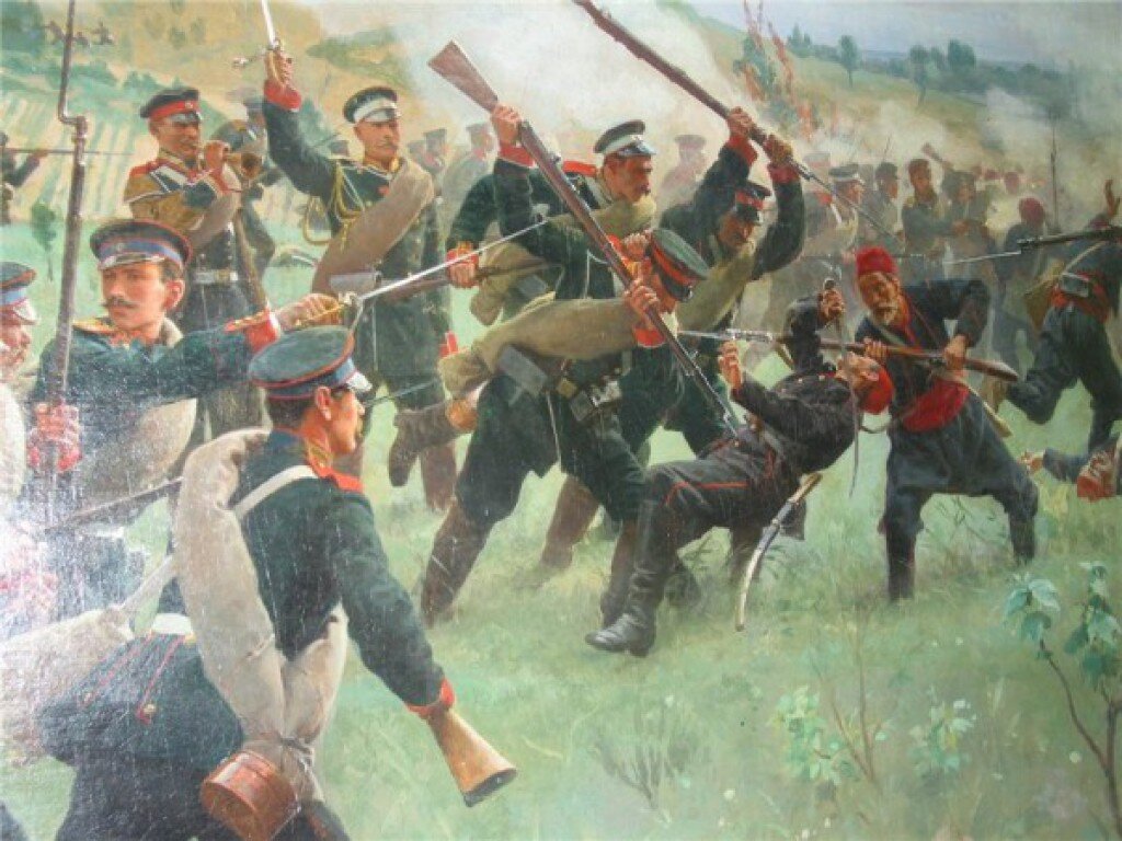Нападение русских. Штыковой бой 1812.