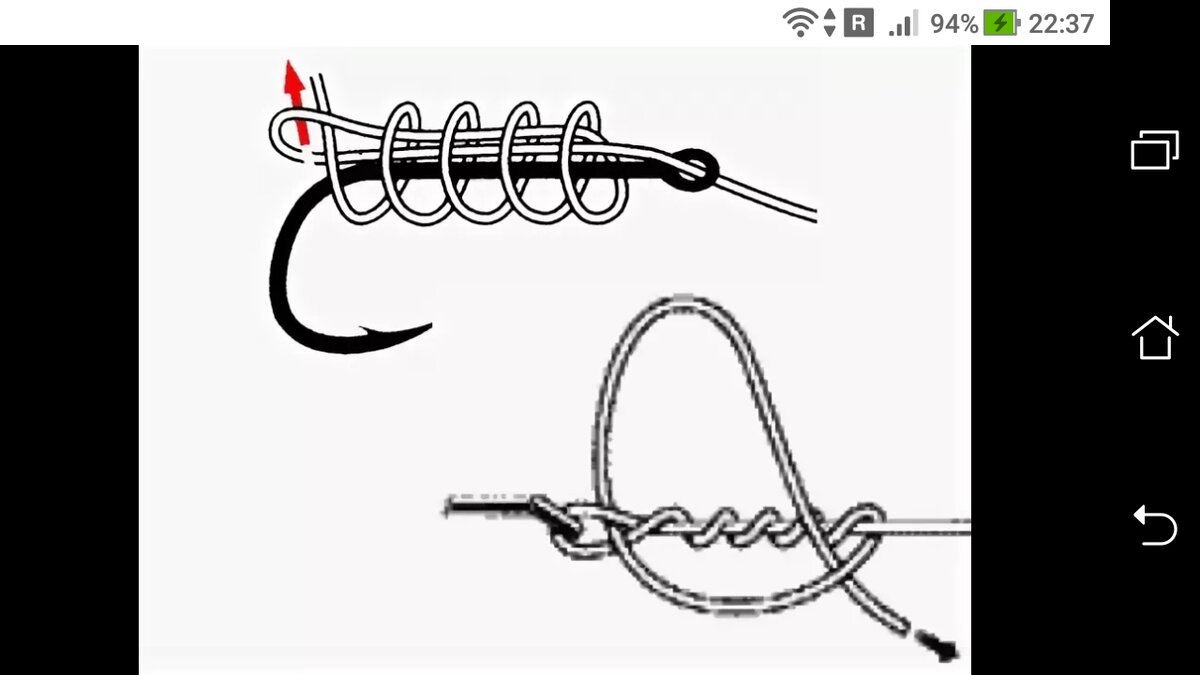 Как привязать крючок к леске с ушком правильно и крепко схема