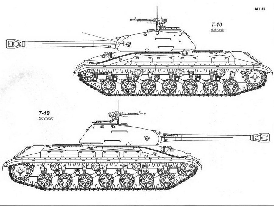 Чертеж танка ис 3