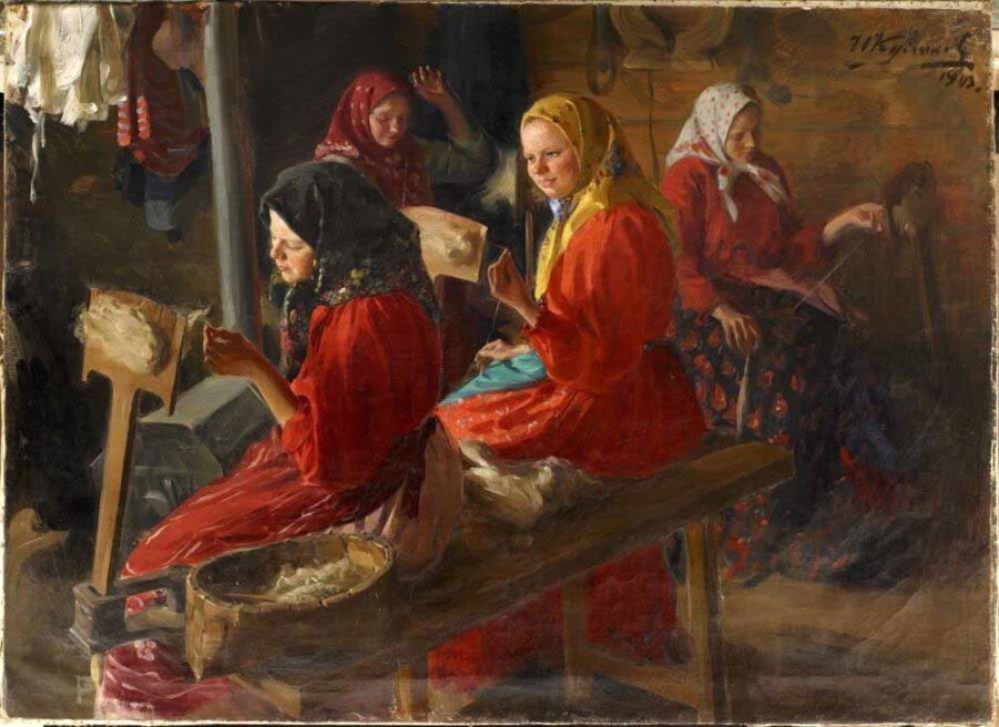 Куликов И.С. "Пряхи". 1903 г.