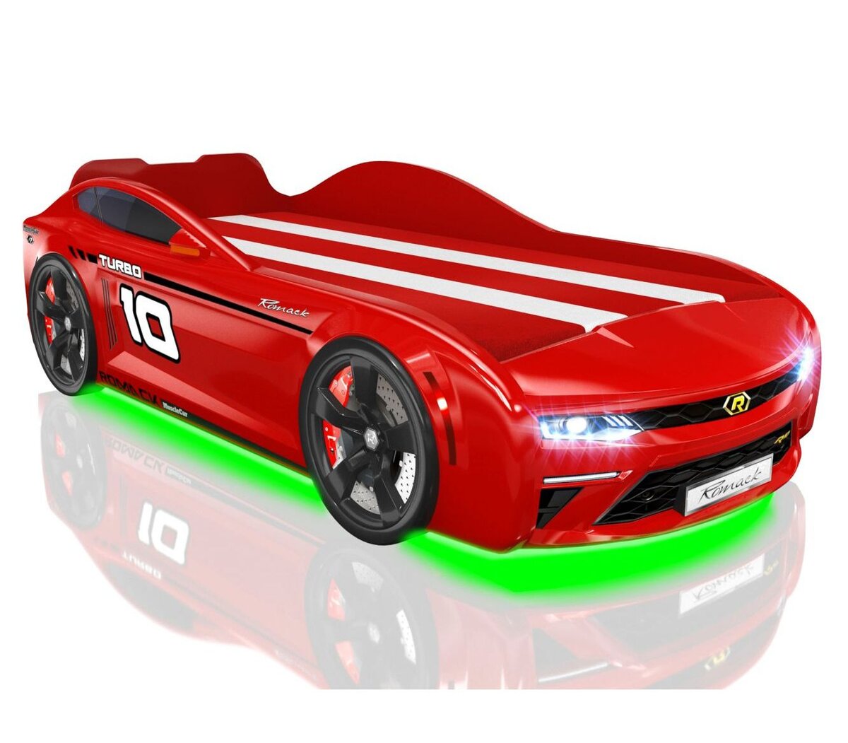 Фантазийная кроватка в форме машинки – прекрасный вариант как для мальчика, так и для девочки. Такая кровать непременно станет для ребенка атрибутом №1, являясь одновременно и самой большой игрушкой в комнате, и местом для отдыха. Заняв центральное место в детской комнате, спальный автомобиль станет ее ярким украшением, притягивающим взгляды, и сделает дизайн комнаты необычным и оригинальным. И кто будет получать от него большее наслаждение – ребенок или его родители, остается под вопросом. 