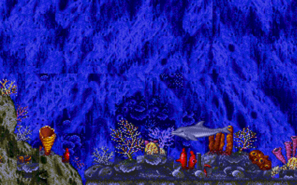 Подводный мир игры ECCO the Dolphin впечатляет яркими красками и мелкими деталями