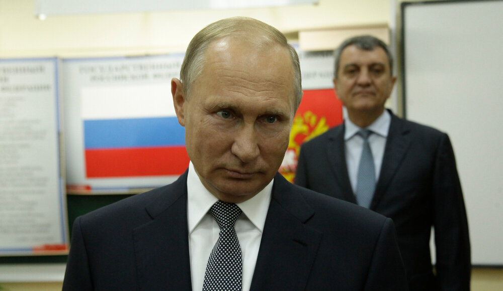 Владимир Путин в Новосибирске в 2018 году. Фото Евгения Аникеева