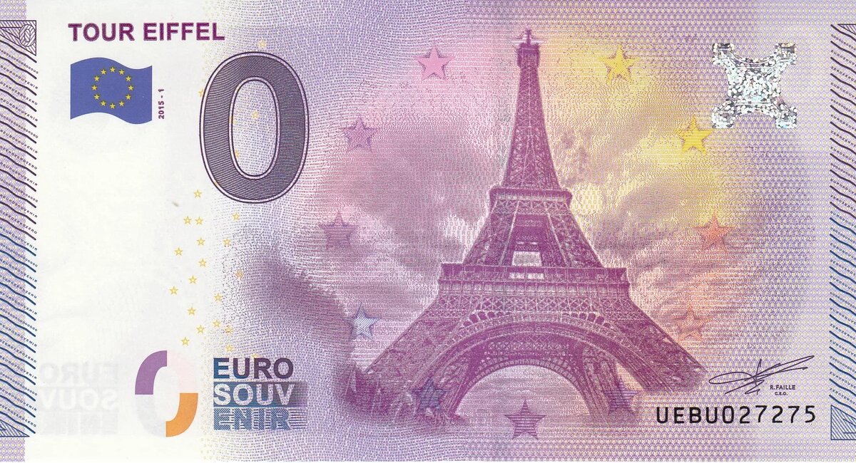 Спонсор выпуска - "Клуб Нумизмат"  Ирландия – это девятое в мире государство, которое приняло решение о выпуске купюры, номинал которой равен 0 евро. Да, именно нулю евро.-4