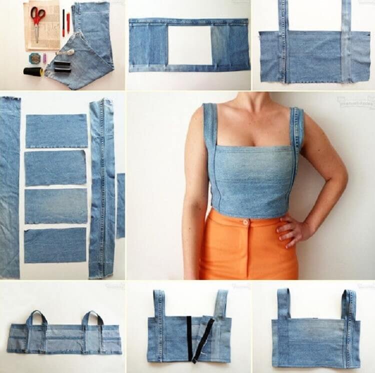 60 идей для переделки старой джинсовой одежды