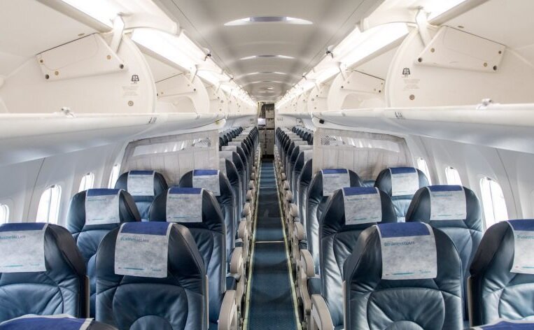 Салон Bombardier Q400. Фото из открытого источника в интернете 