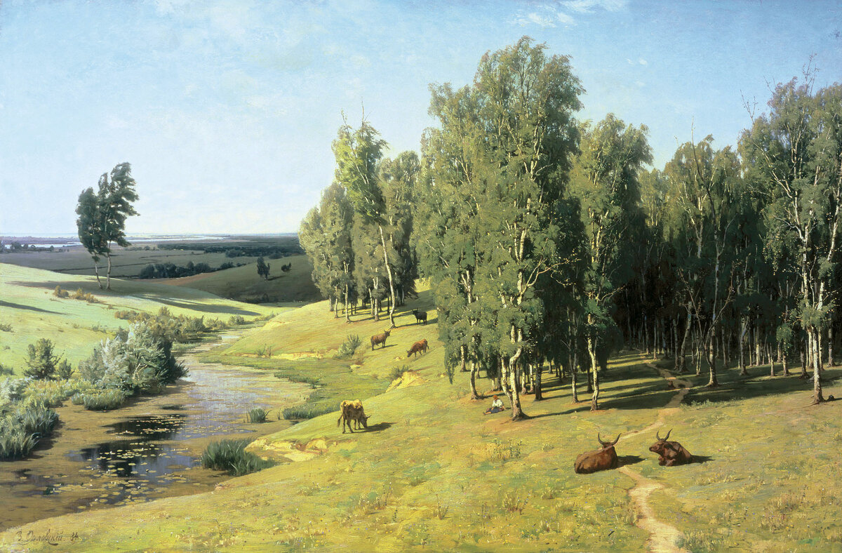 Владимир Орловский , "Летний день",1884, холст, масло