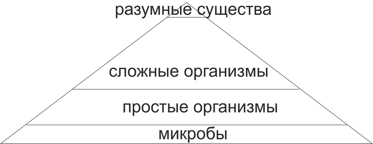 Диаграмма распространённости форм жизни во вселенной.