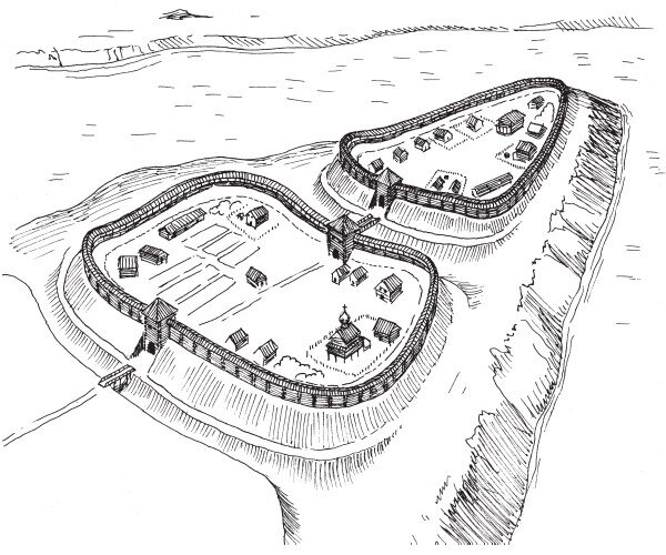 Типичное русское мысовое городище.