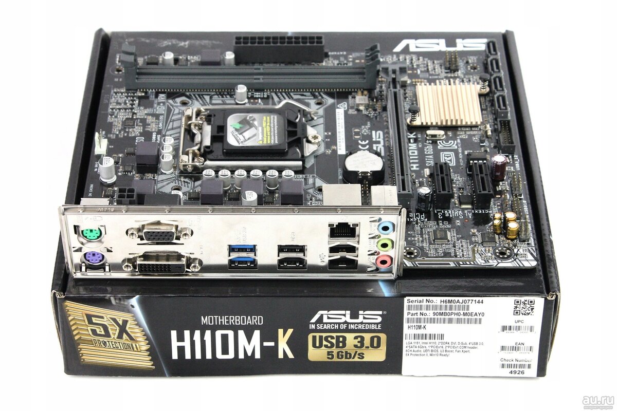 материнская плата asus h110m-k