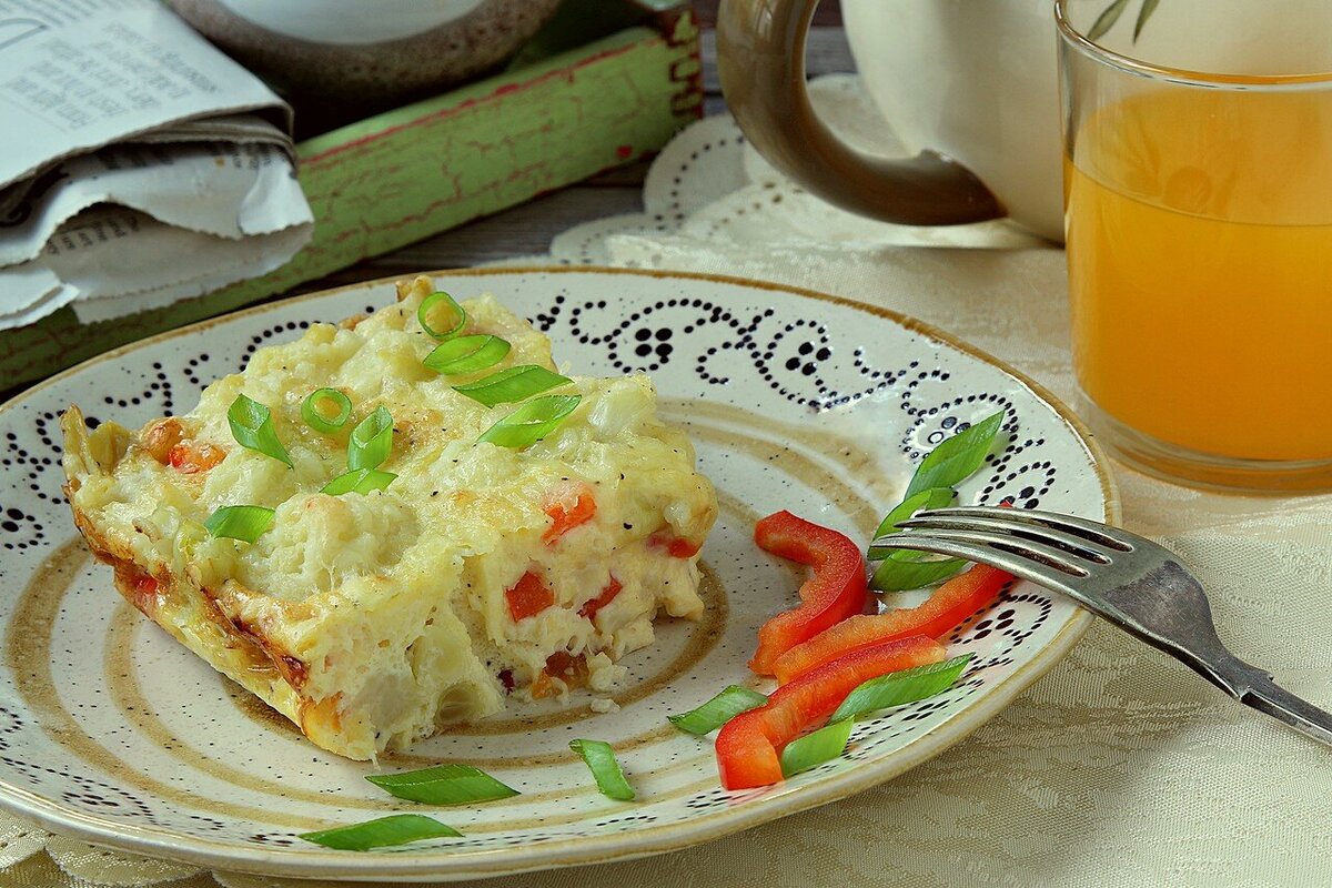 Яичница с цветной капустой