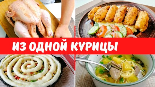 Покажу сколько вкусных блюд могу приготовить из одной курицы!