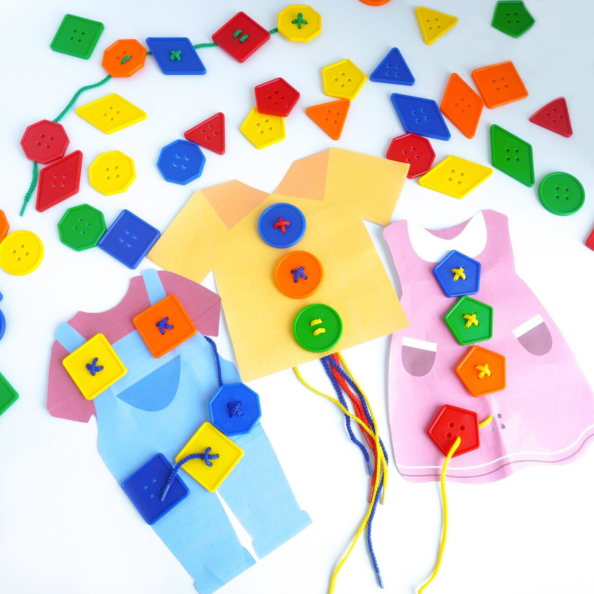 Игровой набор Большие цветные пуговицы EDX Education