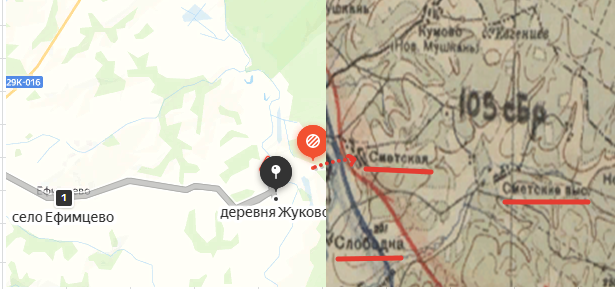 место положения д.Сметская