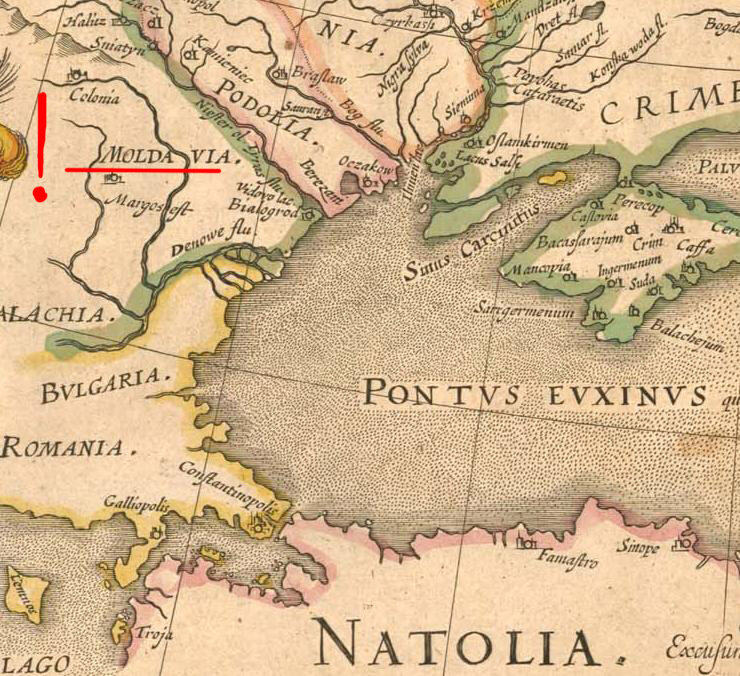 Британский картограф Willem Janszoon Blaeu. Карта России и/или Тартарии 1645 года