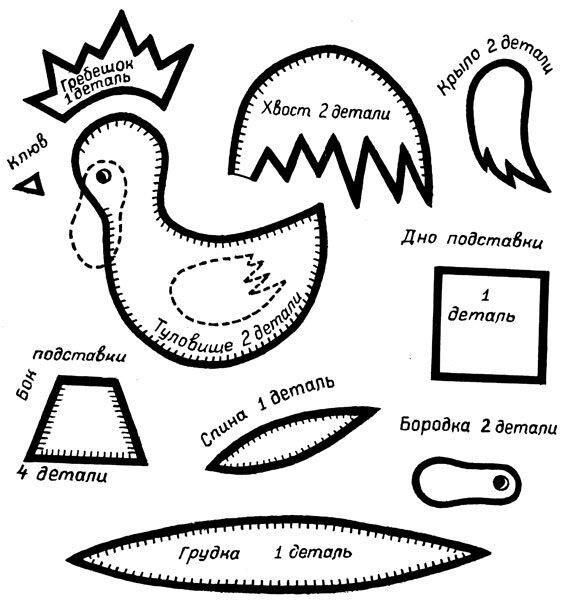 Шьем петуха символ. Самые яркие и интересные поделки к новому году