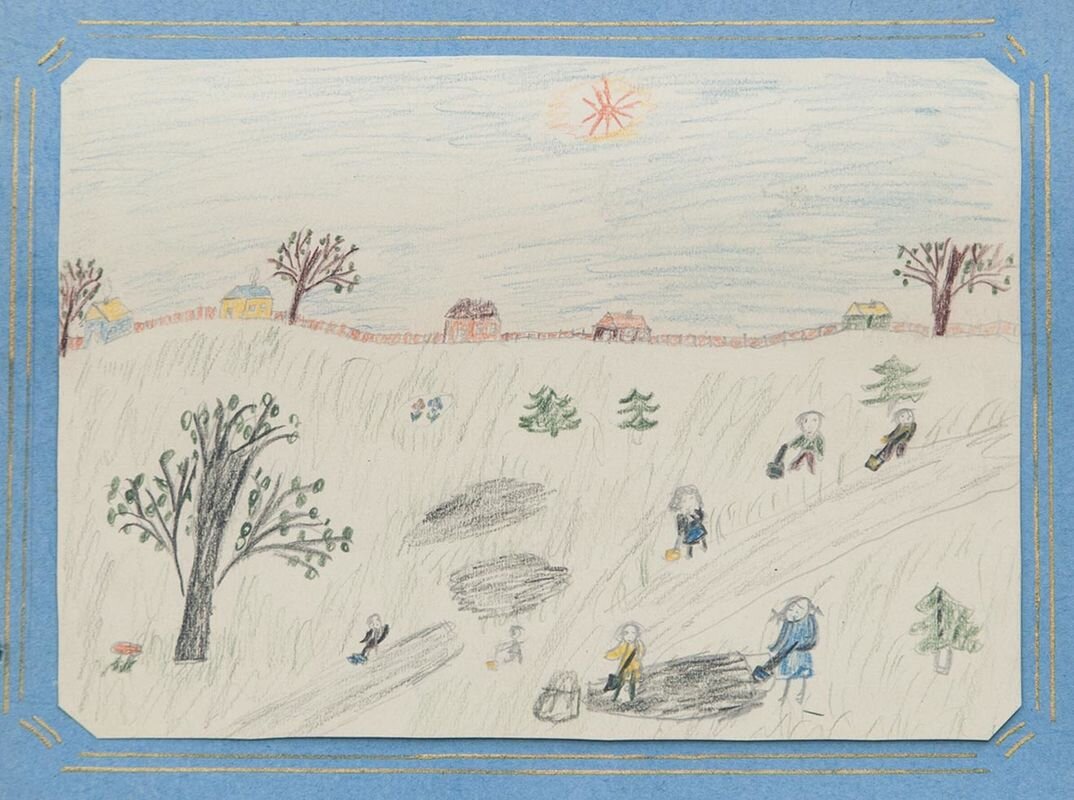 «Рабочие и работницы ушли рыть окопы и противотанковые рвы!»
Боря Елисеев, 7 лет. 1941–1942 годы