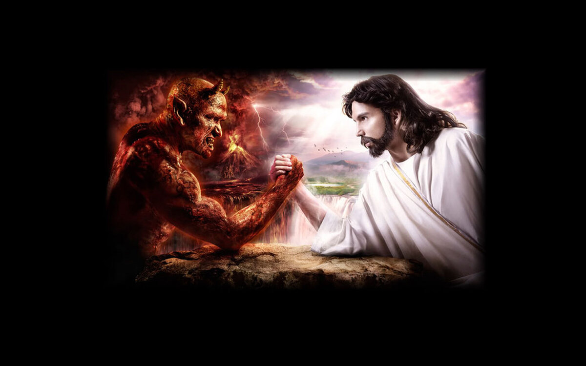 Дьявол и иисус фото