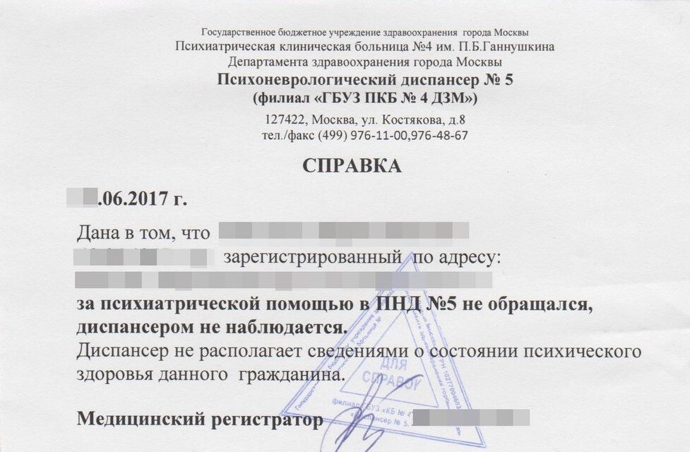 Запрос от работодателя в психоневрологический диспансер образец