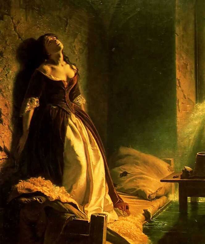 Художник Константин Флавицкий так удачно написал картину «Княжна Тараканова», что когда на нее смотришь, невольно сочувствуешь этой страдающей девушке, стоящей на нарах в темнице.