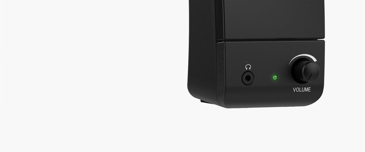  SP-L160Звуковой партнер вашего компьютераКристально чистый звукНаслаждайтесь кристально чистым звуком песни и голосом певца вместе с семьей.Тонкий элегантный дизайнТонкий и элегантный дизайн колонок с гладкой поверхностью будут отлично сочетаться с вашим компьютеромПростая настройка и управлениеПодключите устройство через 3,5 мм вход и наслаждайтесь чистым звуком с регулируемой громкостью.