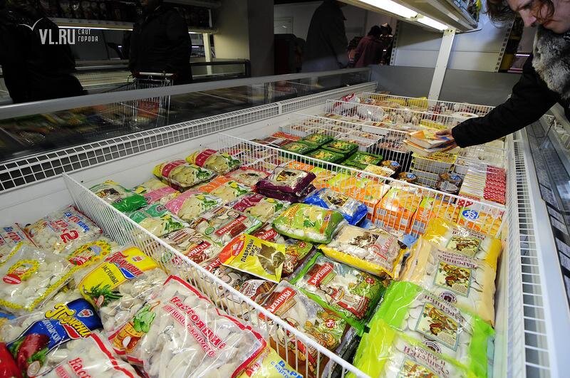 1. На первом месте идёт категория заморозки(рыба,овощи,пицца и т.д.)так как у этой продукции срок годности от 3 до 12 месяцев и в магазинах меньше обращают внимание на ротацию этой продукции.