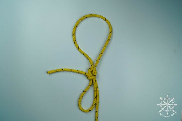 Как вязать развязывающийся бегущий простой узел - шаг 6