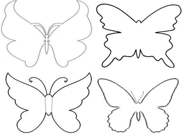 трафареты бабочек