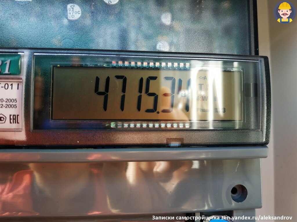 Показания за август день.