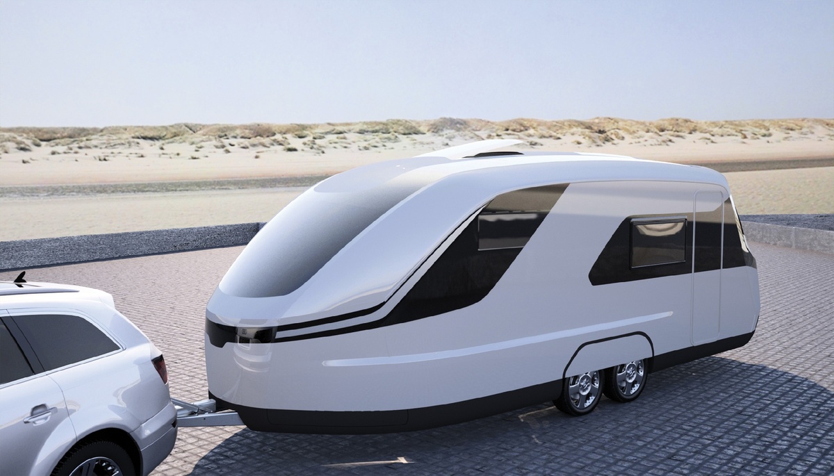 Караван от немецкой компании Knaus-Tabbert Caravisio с футуристическим дизайном