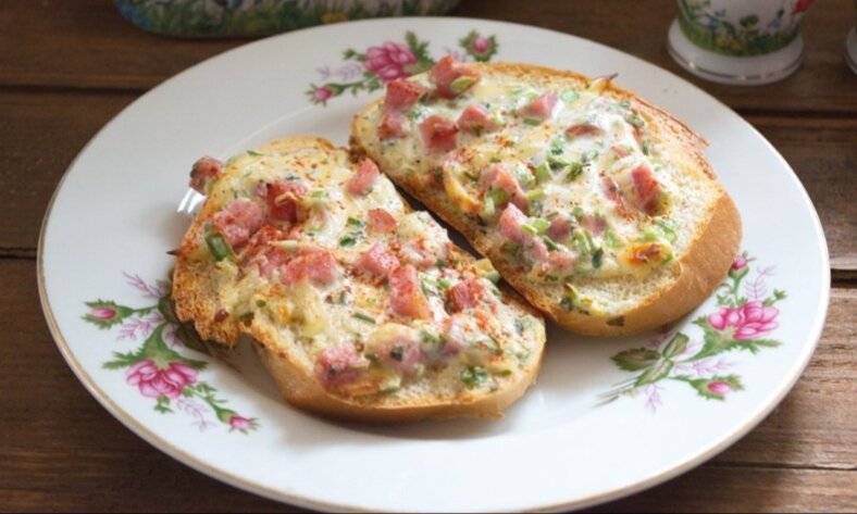 #гренки с витчиной #вкусный рецепт 