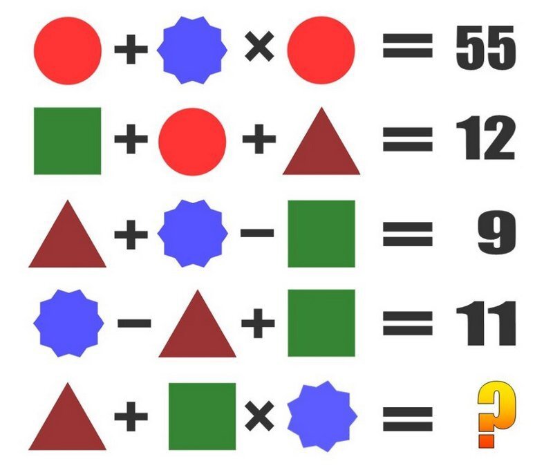 Математические головоломки с ответами