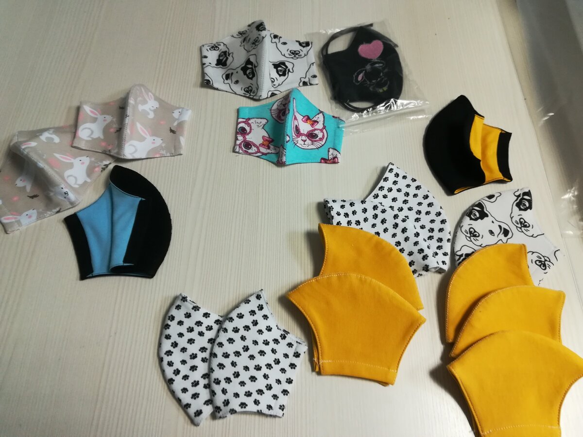 Маски многоразовые трикотажные.