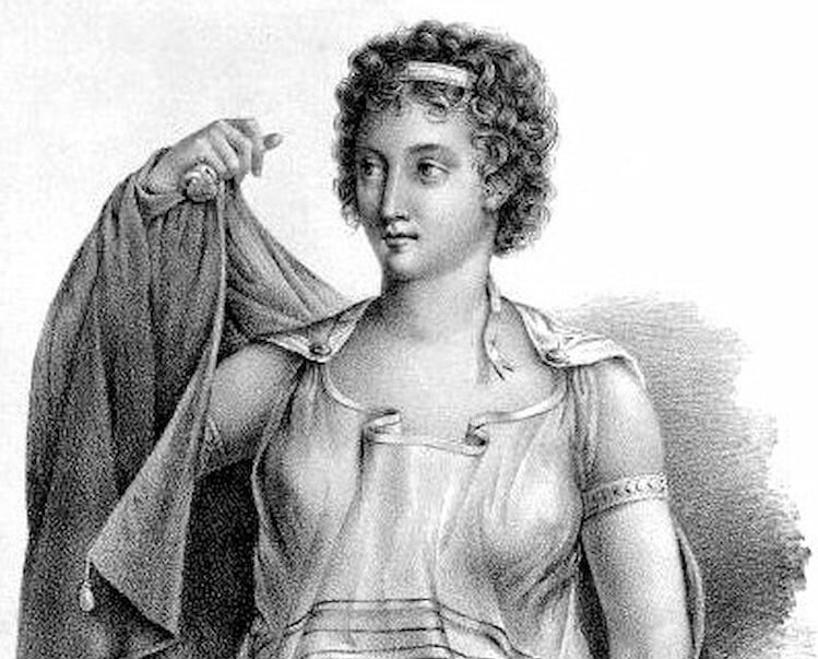 Более поздняя гравюра Агнодис.