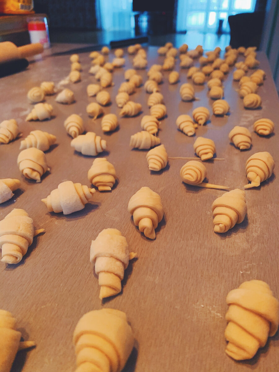 Заготовки мини круассанов