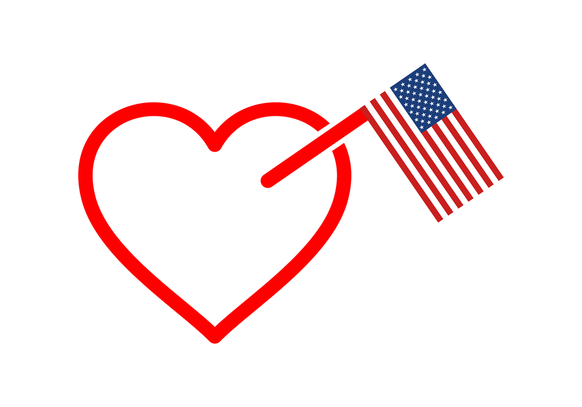 Знамя любви. Флаг любви. Значок сердечко с США. Сердце Триколор вектор. Флаг США В сердце.