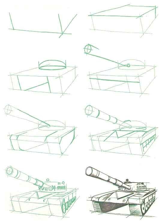 Танк рисунок