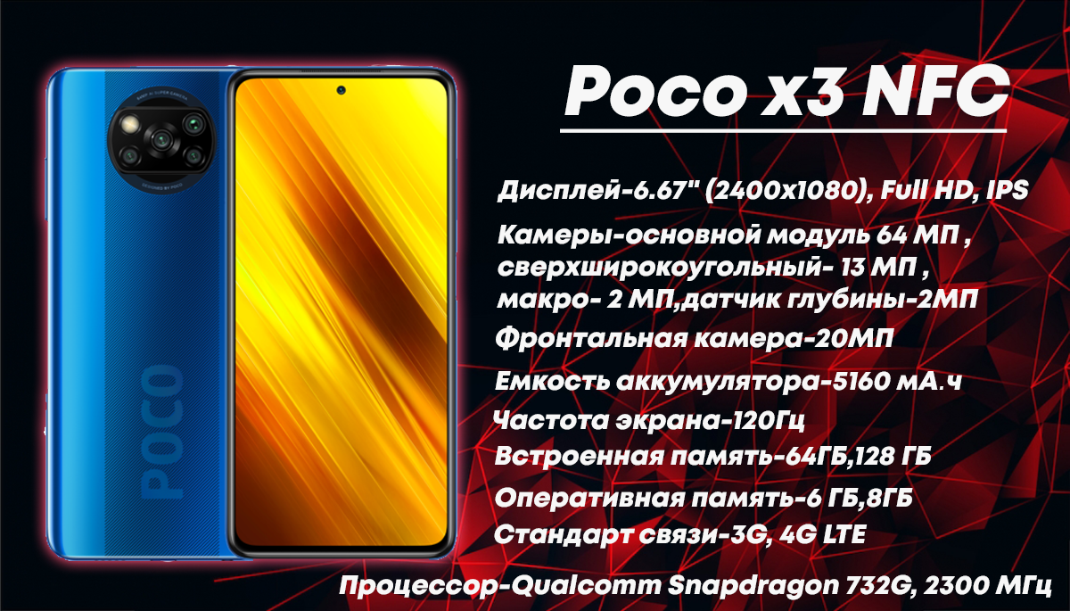 Внешний вид и основные характеристики смартфона Poco X3 NFC
