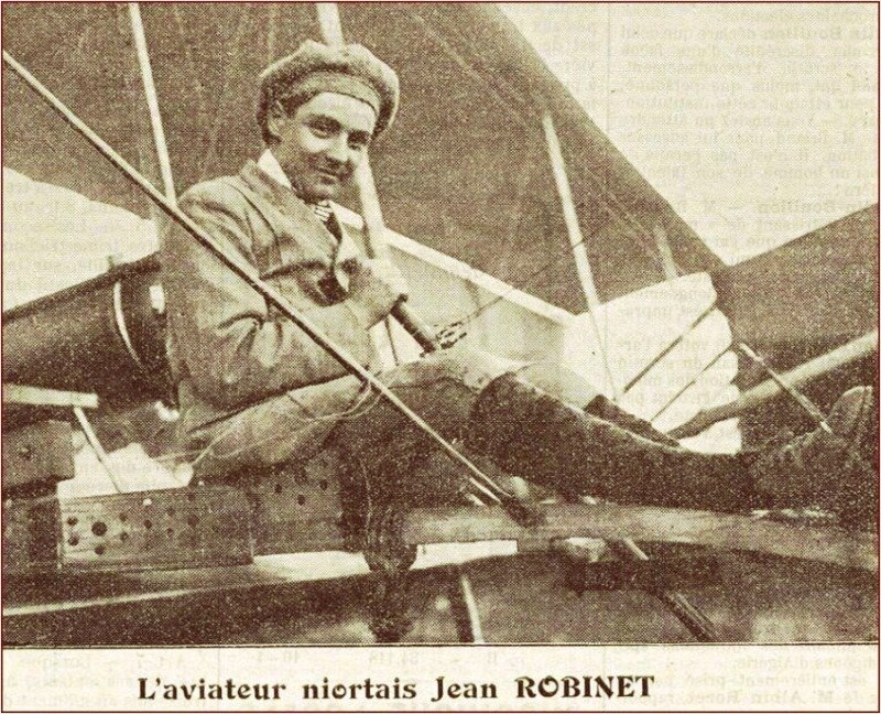 Жан Робинэ, авиатор из Ньора 1912