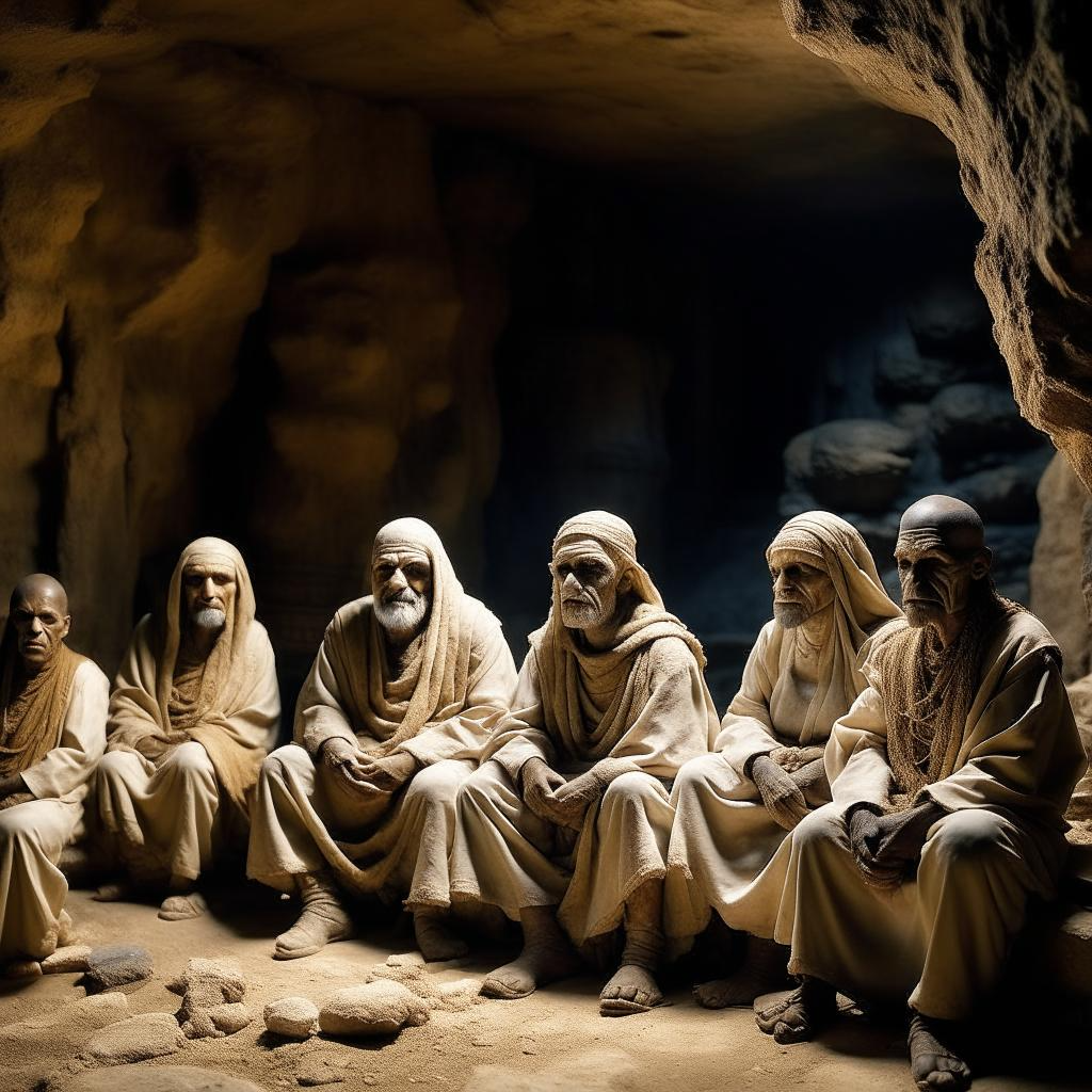 Старейшины (Изображение создано в нейросети "Кандинский" для канала "Короткая жизнь в Дзене")